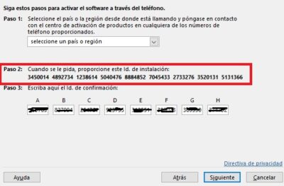 ID DE PRODUCTO MICROSOFT OFFICE
